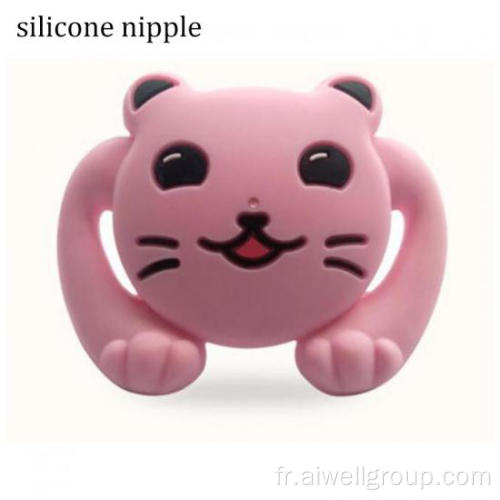 Nipper de style animal pour bébé en silicone de qualité alimentaire